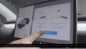 Tesla Model Y Transport Mode
